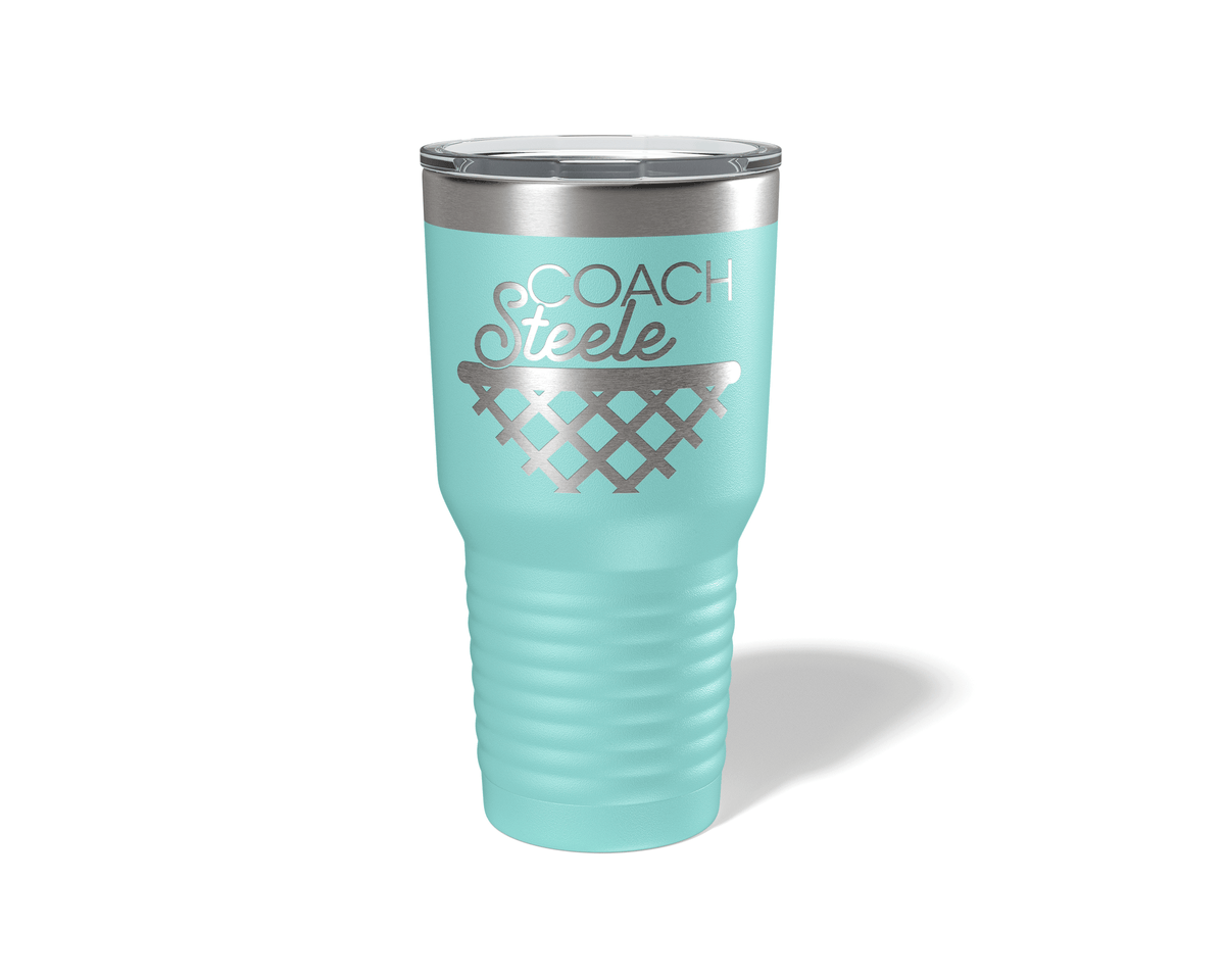 Personalized Basketball Coach Net Tumbler 30oz Mint
