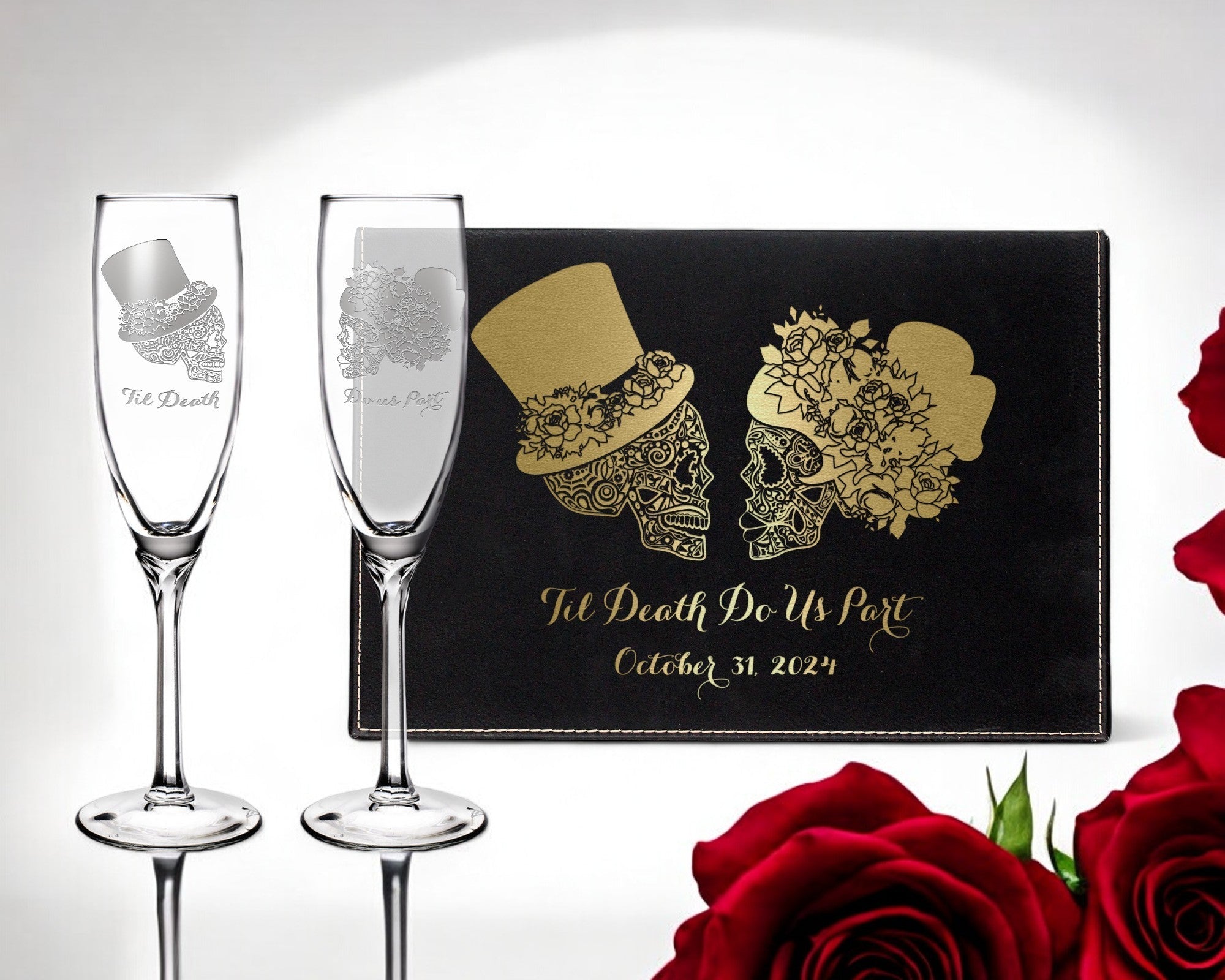 Champagne Flutes & Keepsake Boxes