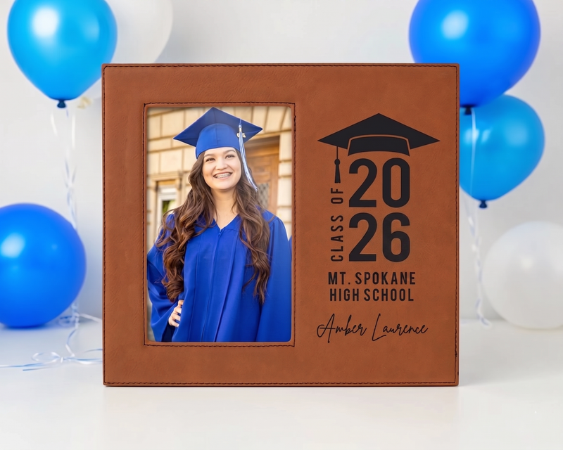 Personalized Graduation Frame, Laser Engraved with Name & School