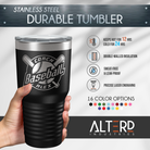 Personalized Basketball Coach Net Tumbler 30oz held in hand