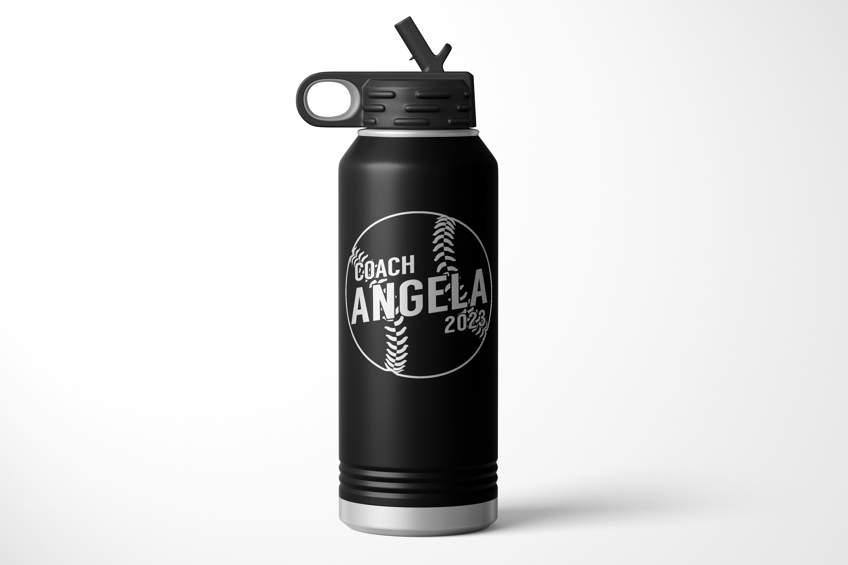 32oz Diagonal Baseball Coach Water Bottle