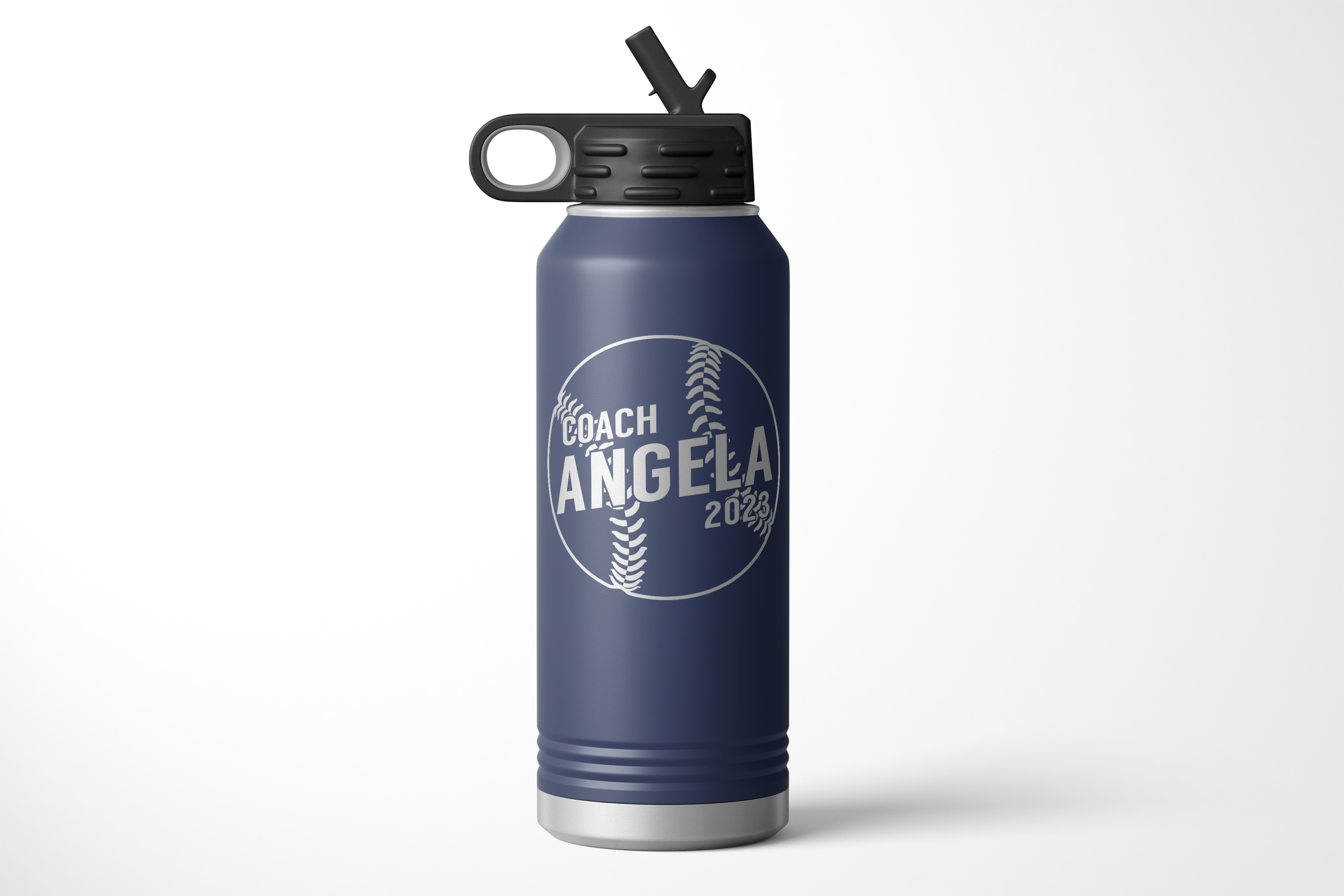 32oz Diagonal Baseball Coach Water Bottle