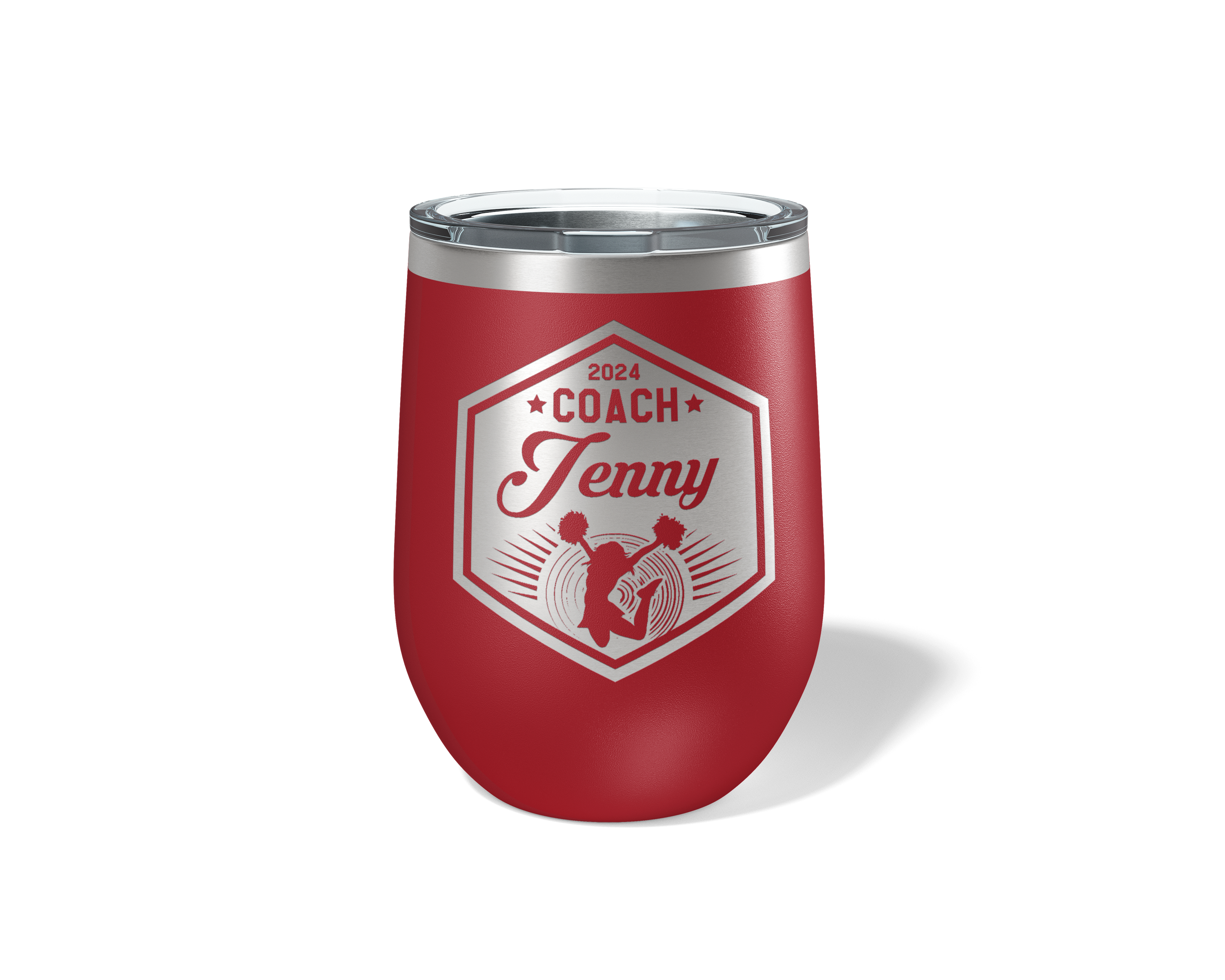 12oz Cheer Coach Hexagon Wine Tumbler