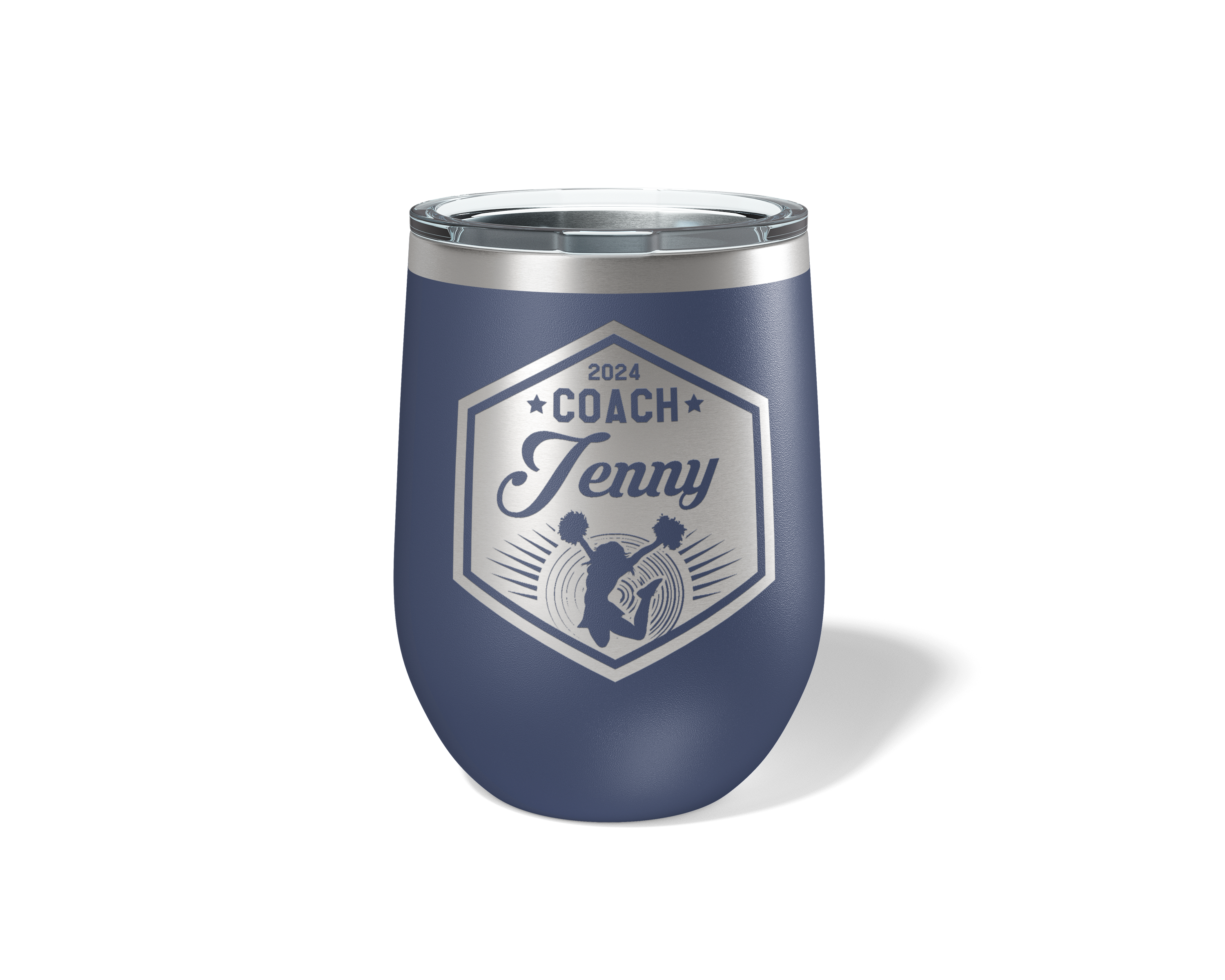 12oz Cheer Coach Hexagon Wine Tumbler