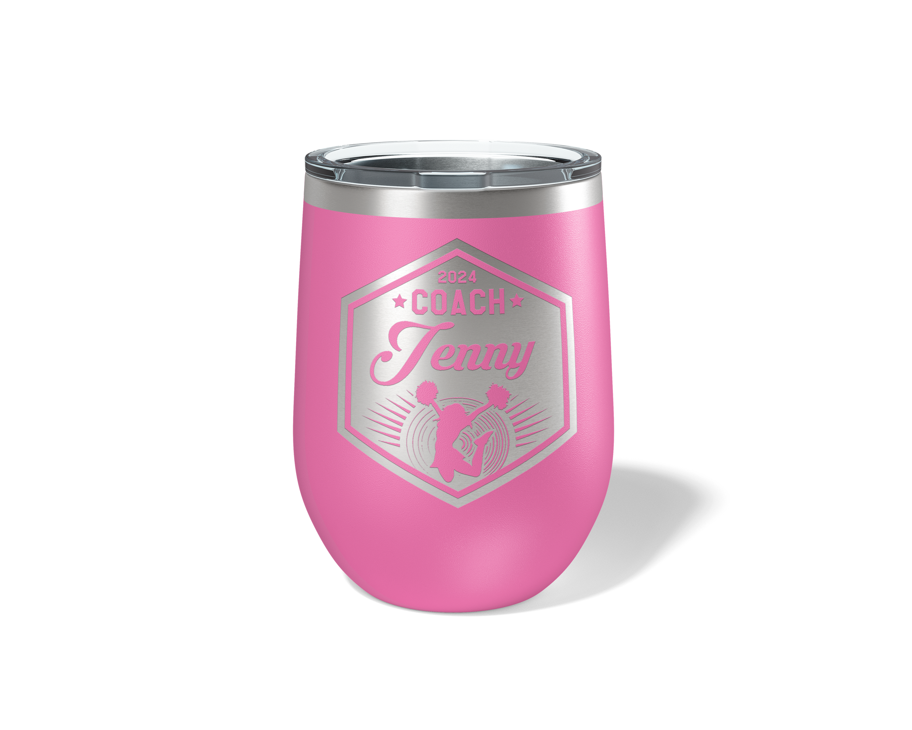 12oz Cheer Coach Hexagon Wine Tumbler
