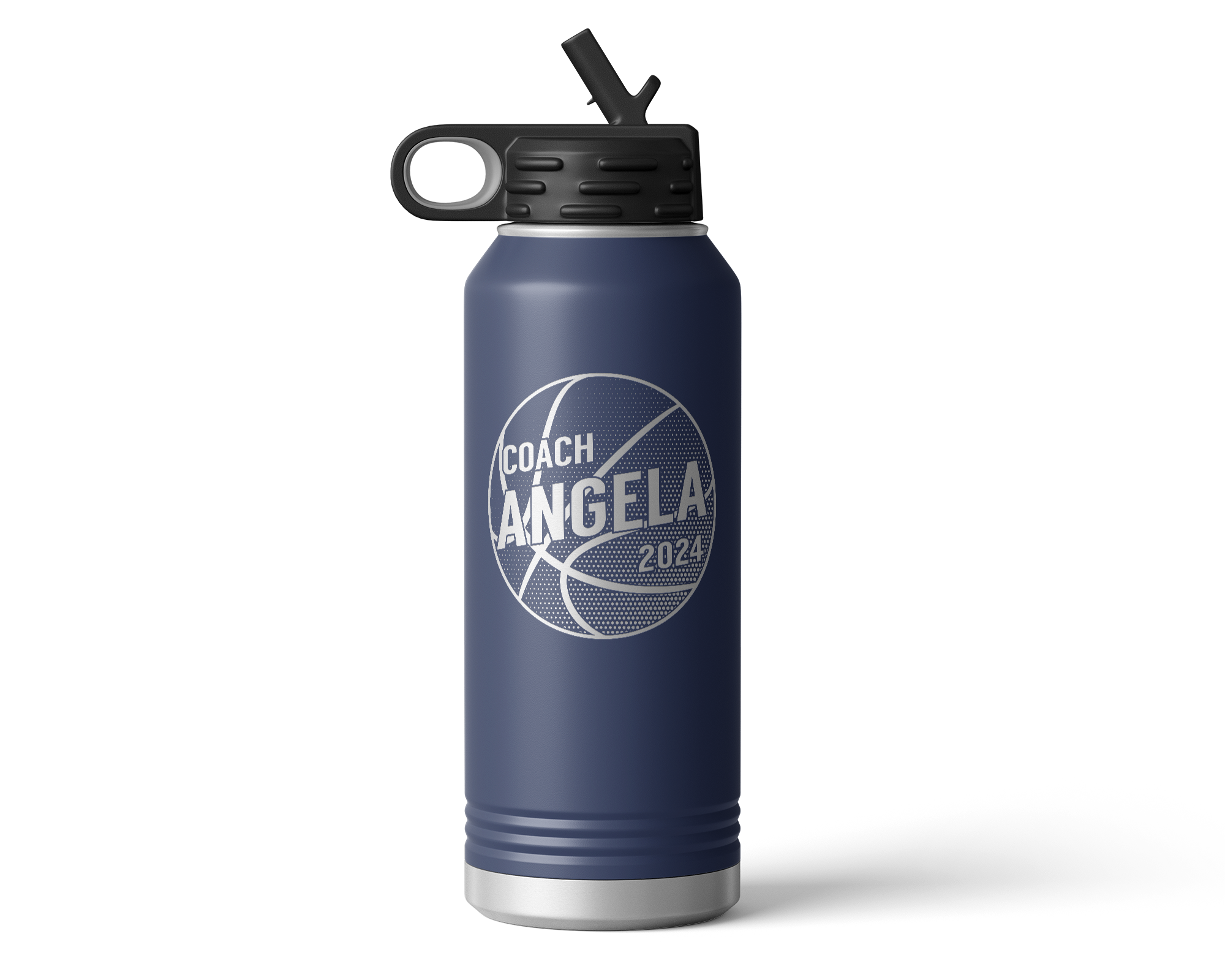 32oz Diagonal Basketball Coach Water Bottle