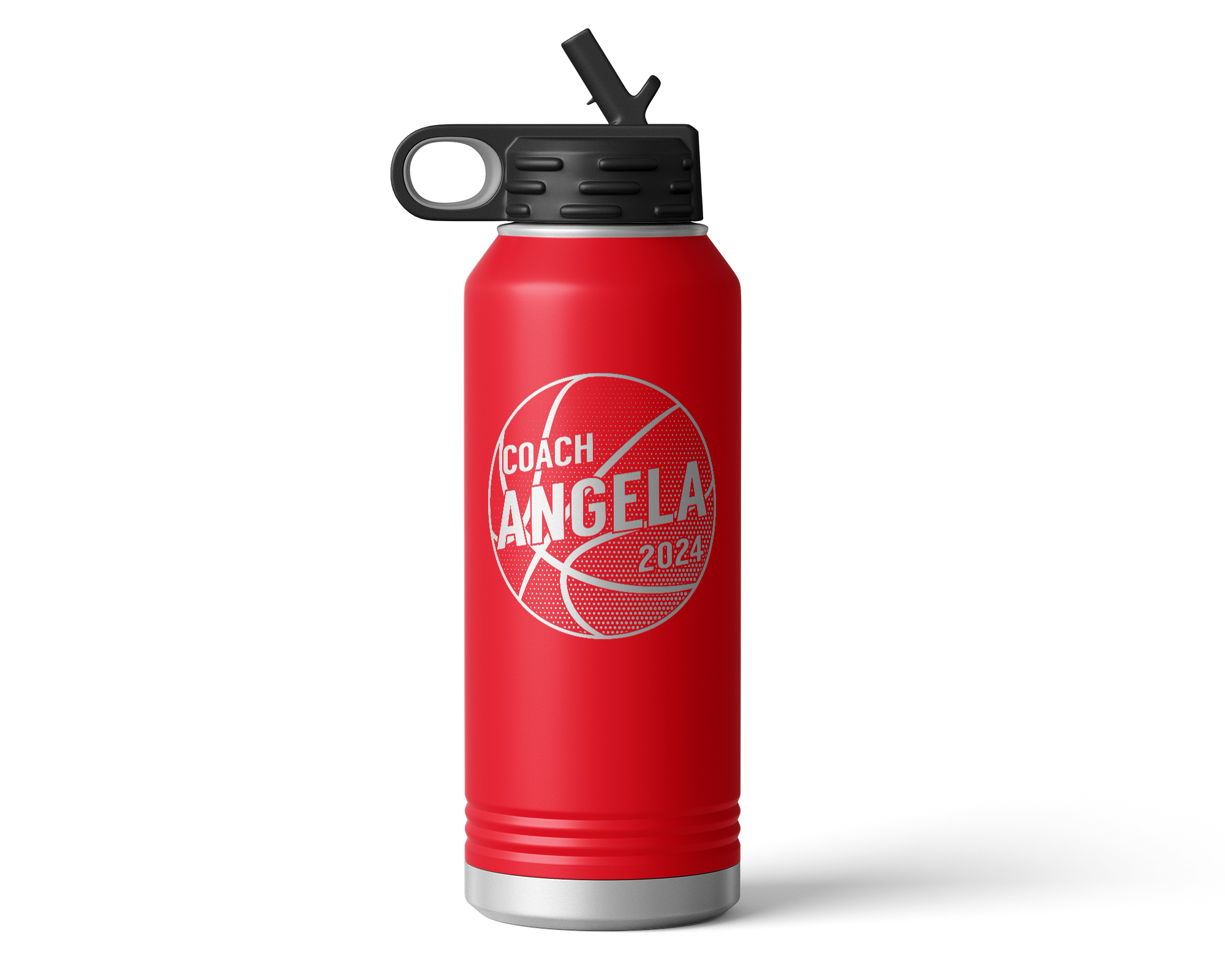 32oz Diagonal Basketball Coach Water Bottle