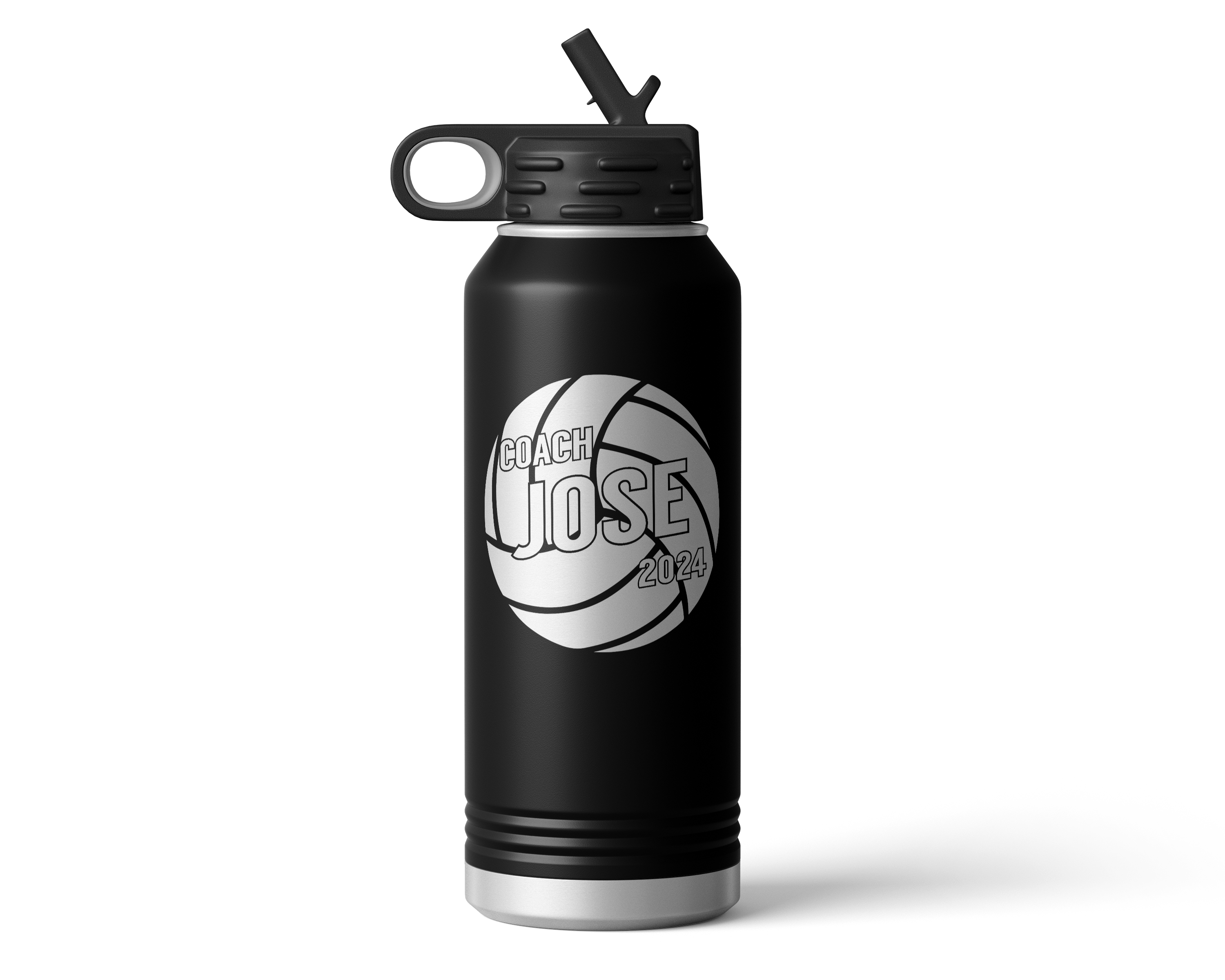 32oz Diagonal Volleyball Coach Water Bottle