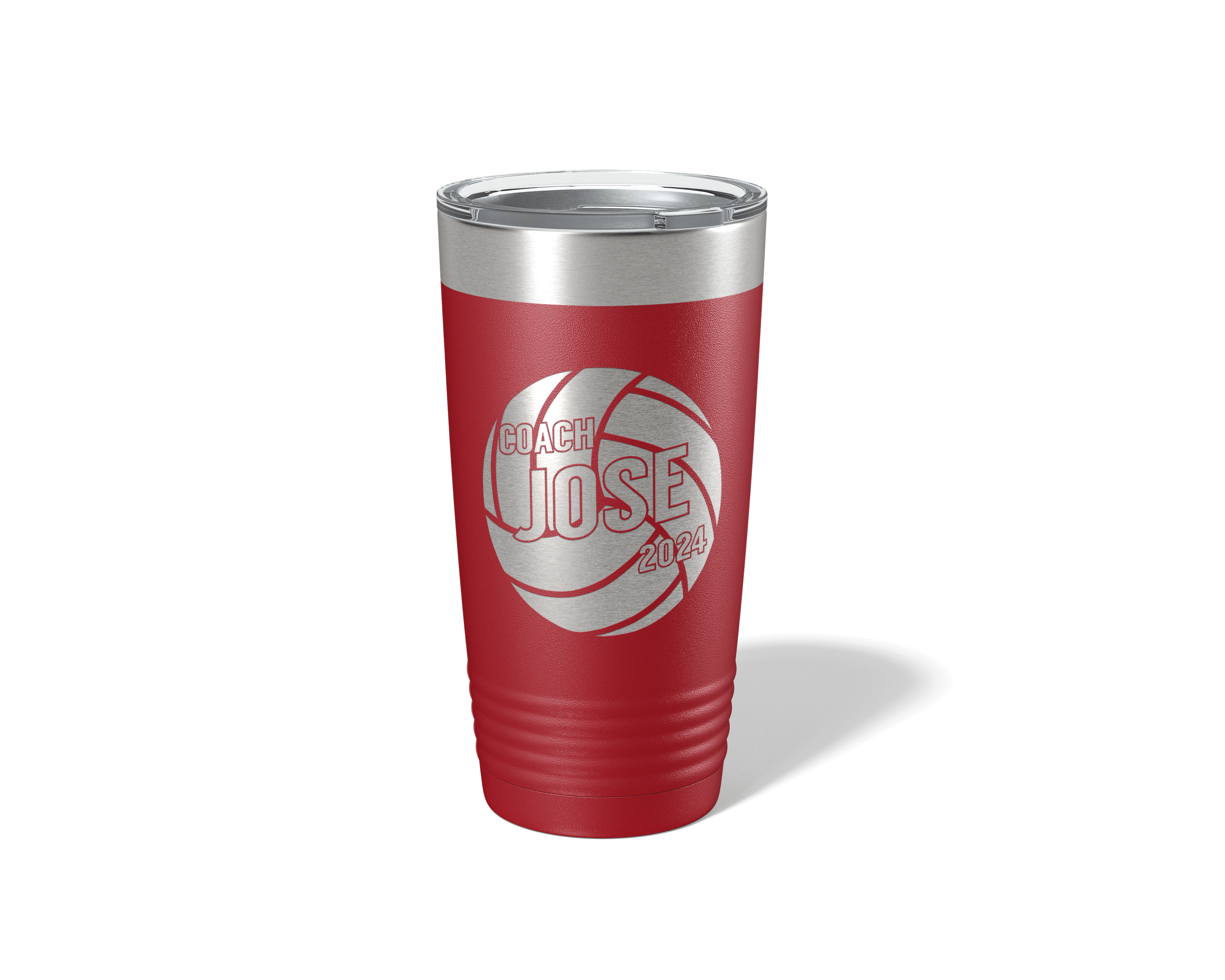 20oz Diagonal Volleyball Coach Tumbler
