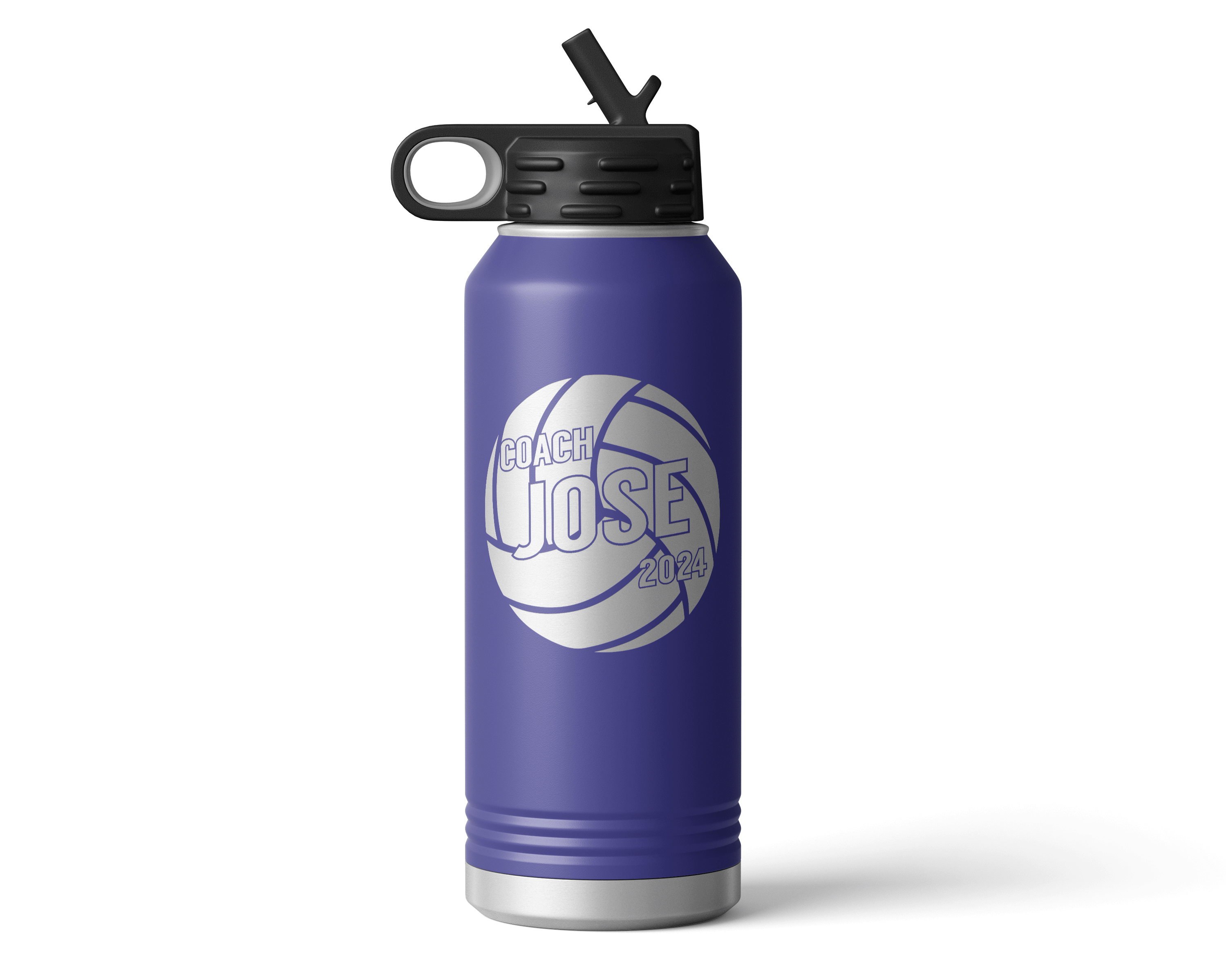 32oz Diagonal Volleyball Coach Water Bottle
