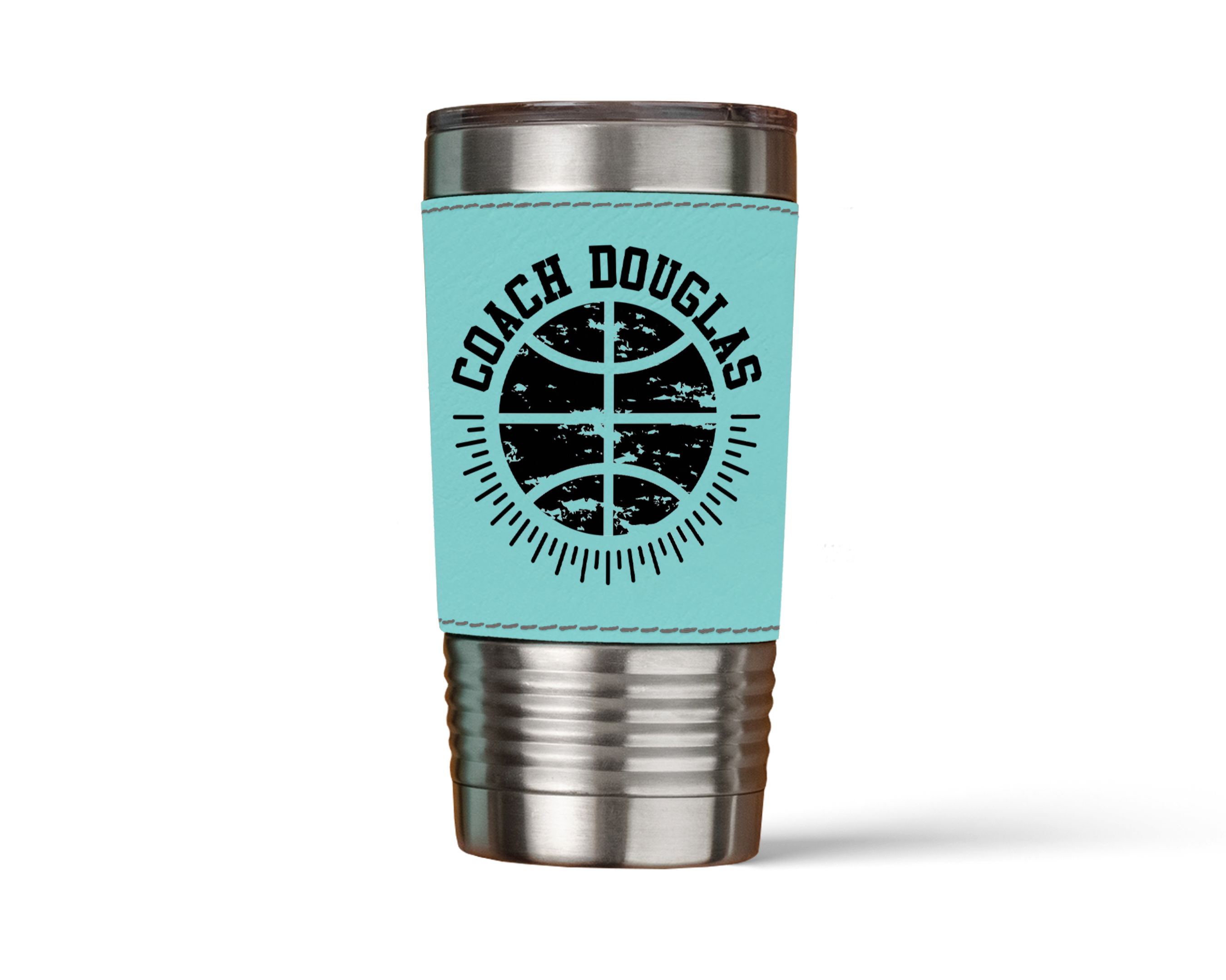 Basketball Coach Distressed Leatherette 20oz Tumbler