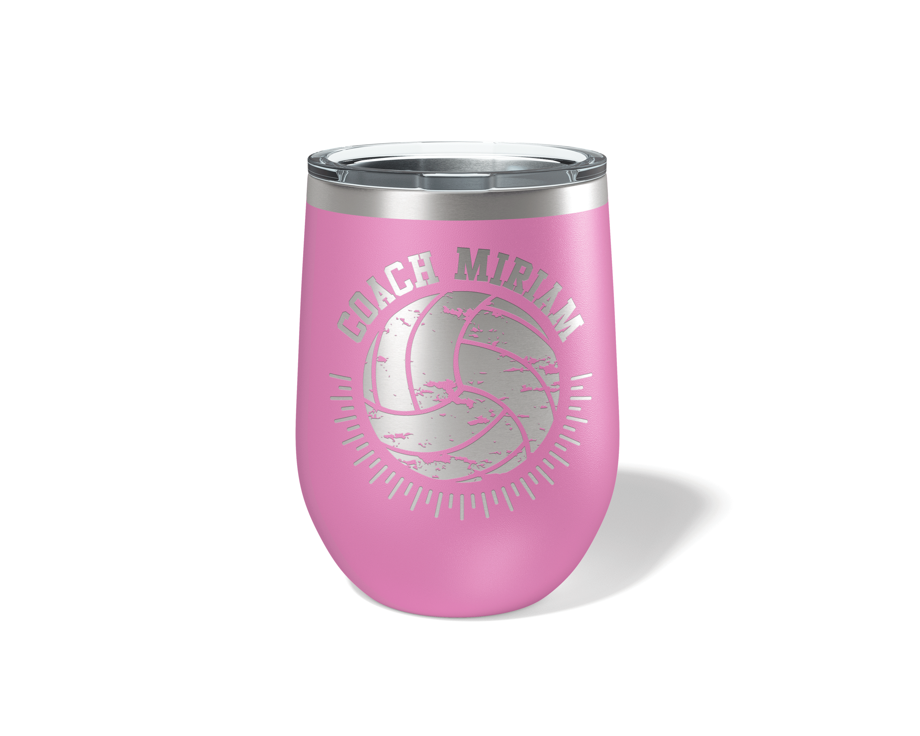 Distressed Volleyball 12oz Wine Tumbler
