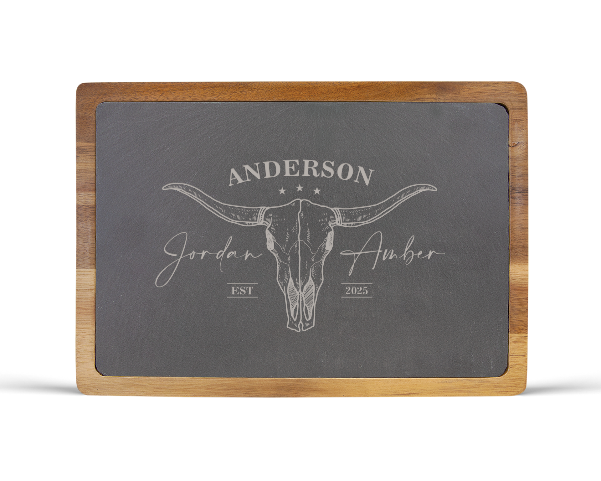 Personalized Western Wedding Gift | Laser Engraved Charcuterie