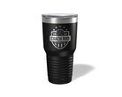 Personalized Volleyball Coach Tumbler 30oz in Black, laser engraved stars design