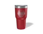 Personalized Volleyball Coach Tumbler 30oz in Maroon, laser engraved stars design
